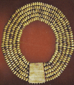 Orfebrera, XI-X, DIN XXI, Collar Usej de cuentas para la nobleza, Epoca de Psusennes I, 1040-992