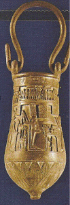 Orfebrera, XI-X, DIN XXI, Vaso o Stula con representacin de Min, M. Egipcio, Berln
