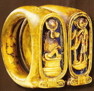 Orfebrera, XIV, DIN XVIII, Anillos, oro, Tumba de Tutankhamn, 1334-1325