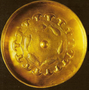 Orfebrera, XV, DIN XVIII, Patera del general, Djehuty, Epoca de Tutmosis III, M. del Louvre, Pars, 1458-1425