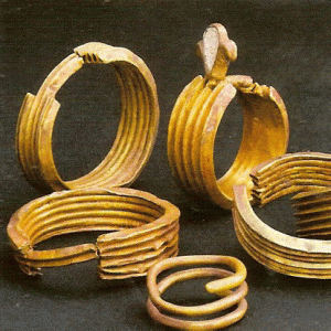 Orfebrera, XV, DIN XVII, Pendientes y anillos, Tumba de Djehuty, Epoca, de Hatshepsut, Luxor, 1473-1458