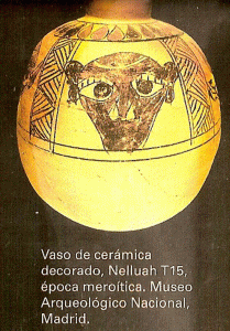 Cermica, XI-VIII, DIN XXI-XXIII, Vaso, Etapa Merotica, M. Arqueolgico, Madrid 1070-715 