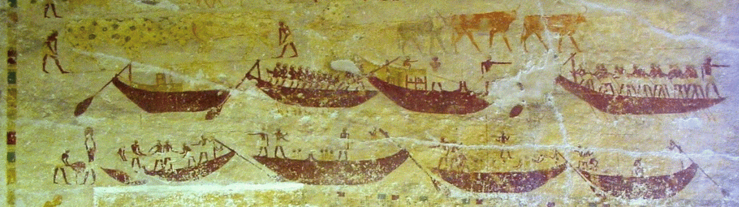 Pin, DIN XII, Barcos en el Nilo, Amenemhet I, Bani Hassan, 1991-1962