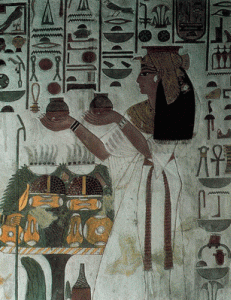 Pin, DEIN XIX, Nefertari con ofrendas, Tumba, poca de Ramss II, hacia 1265