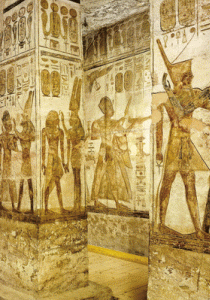 Pin, DIN XIX, Sala de los Cuatro Pilares, Templo de Ab Simbel, epoca de Ramss II, 1279-1213