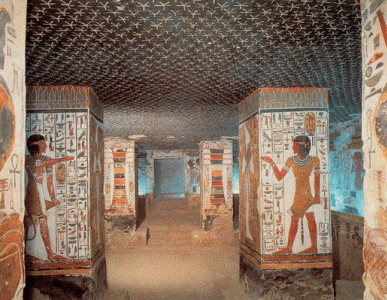 Pin, XIX, Sala del sarcfago de Nefertari, Tumba, Valle de las Reinas, poca de Ramss II, 1279-1213