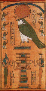 Pin, DIN XIX, El sol adorado por beduinos ante Osiris, poca de Ramss I, hacia 1310
