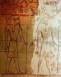 Pin, DIN XVIII, Dos deidades, Tebas occidental, 1350-1334