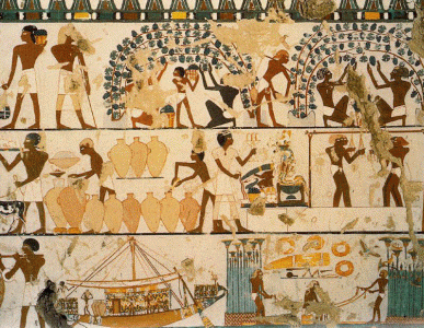 Pin, DIN XIX, Escenas agrcolas, Tumba de Khaemwese, poca de Ramss II, 1279-1213