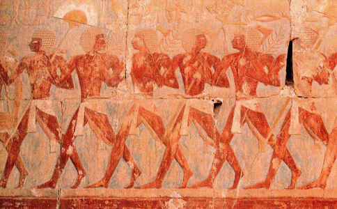 Pin, DIN XVIII, Desfile de la infantera ligera, Tumba de Deir el Bahari, 1350-1333