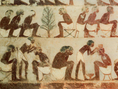 Pin, DIN XVIII, Rapado de los reclutas, Tumba de Userhat, Tutmosis IV, 1427-1392