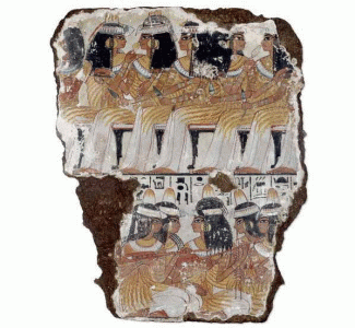 Pin, DIN XVIII, Funerales del escriba Nebamn, Tumba, poca de Thutmosis IV, 1419-1386