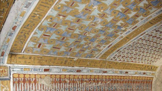 Pin, DIN XVIII, Pinturas dedicadas a la diosa madre Mut, Tumba del cervecero Junsu Im Heb, empoca de Amenofis III, Luxor, 1382-1344