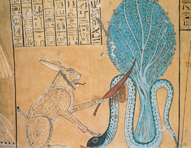 Pin, DIN XX, El Gran Gato mata a la serpierte Apofis, poca de Ramss VI, 1143-1136