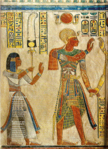 Pin, DIN XX, Ramss III con su hijo ante Isis, Tumba del hijo, Valle de las reinas, 1184-1153