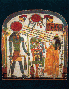 Pin, DIN XXI, Difunta hace ofrenda al Sol, M. del Louvre, Pars
