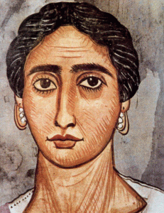Pin, S. I aC.-V dC., Retratp de mujer, El Fayum, Universidad de Harward