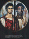 Pin, II, Retrato de dos hermanos, Sepultura de Sheikh Abada, El Fayum, Egipto, Epoca romana