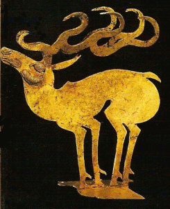 Orfebrera, VIII, Adorno para la Cabeza, Oro, Tumba Escita, Repblica de Tuva, Siberia, Rusia 700 aC