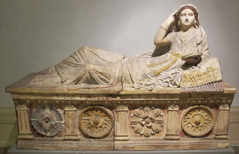 Esc, II aC., Sarcfago de Larthia Seainti, M. Arqueolgico Nacional, Florencia, 150-130 aC.