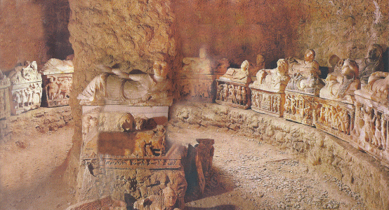 Esc, II aC., Tumba de Inghirami, Volterra, Florencia
