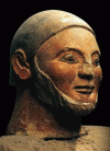 Esc, III-II aC., Etruscos, Cabeza de Hermes, Giulia National Museum, Roma, Italia