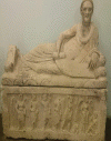 Esc, II aC., Etruscos, Sarcfago, Museo de Tarquinia, Italia