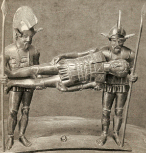 Esc, V aC., Soldados portando un compaero muerto