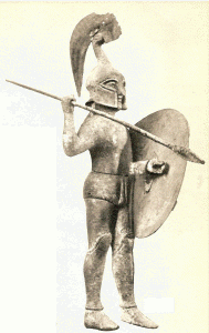 Esc, VI aC., Soldado, bronce