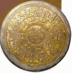 Orfebrera, VII aC., Patera Bernardini, plata dorada, Tumba de Praeneste