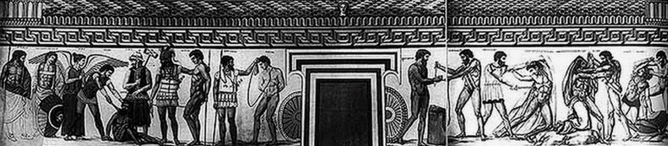 Pin, IV aC.,  Tumba Franois, Interior, fresco, Necrpolis de Vulci, Viturbo, Italia