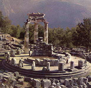 Arq, IV aC., Theodoro, Templo de Atenea Pronaia, Tholo, Santuario de Marmaria, Delfos, 350 aC.