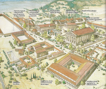 Arq, V aC., Santuario de Olimpia, Ilustracin, 456-450 aC.