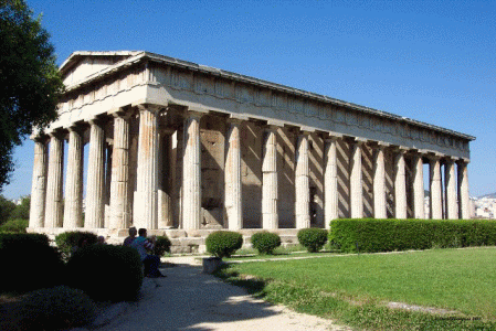Arq, V aC., Templo de Efesto o Efesteion, Agora, Atenas, 415 aC.