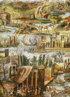 Mosaico, I aC., Mosaico Barberini, Detalle, Helenismo, Palestrina -Antigua Praeneste-, Lacio, Repblica, Roma, 80 aC