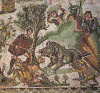 Mosaico, IV dC., Caza de Jabal, Helenismo, Villa del Casale, Sicilia, Italia