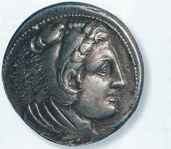 Numismtica IV aC, Efigie de Seleuco I, Anfipolis, Macedonia