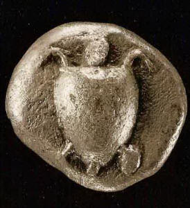 Numismtica, VI aC., Estarter de Plata, Anverso,  Egina, British Museum, London, Finales de Siglo