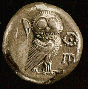 Numismtica, VI aC., Tetradragma Ateniense, Plata, Anverso, British Museum, London, 480 aC.