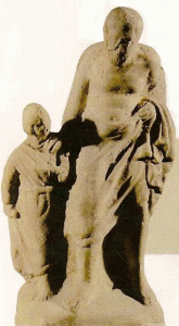 Esc, II aC., Pedagogo con su Pupilo, Terracota, Grecia, M. del Louvre, Pars