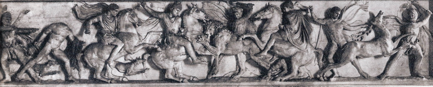 Esc, IV-III aC., Sarcfago, Cacera de Alejandro, Detalle,Gecia, Roma, Italia Roma