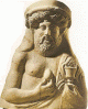 Esc, IV aC., Dioniso con Huevo y Cmbaros, Terracota, Beocia, Grecia, Kunsthistorique, M. de Viena 