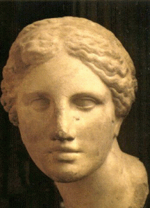 Esc, IV aC., Praxiteles, Venus de Gnido, Detalle, Grecia M. del Louvre, Pars, 350