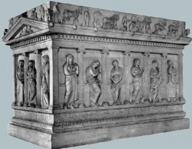 Esc IV Sarcofago ploranaires o Sarcfago de las Afligidas, Grecia