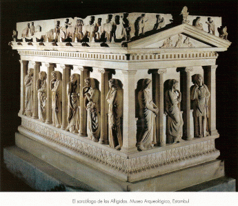 Esc, IV aC., Sarcfago de las Plaideras, Grecia, Estambul Palacio Topaki 360