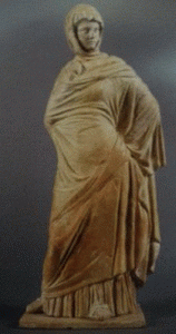 Esc, IV-III aC., Dama, Tanagra,  Escuela de Alejandra, Grecia
