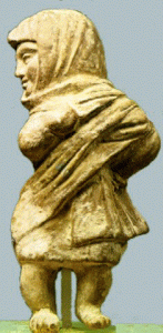 Esc, IV-III aC., Muchacha, Tanagra, Alejandra, Grecia