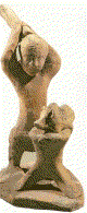 Esc, V aC., Carnicero Matando un Lechn, Terracota, Tebas, Grecia, M. del Louvre, 500-475