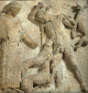 Esc, V aC., Metopa, Templo de Selinunte, Palermo, Sicilia, Magna Grecia