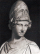 Esc, V aC., Mirn, Conjunto de Palas Atenea y el Stiro Marsias, detalle, Busto de Atenea, Grecia, 460